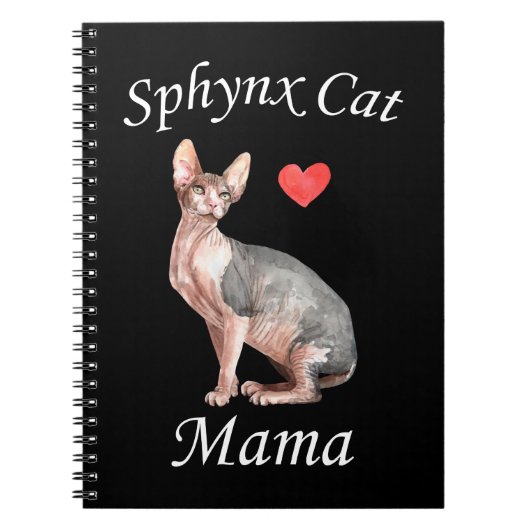 Sphynx mama Cat Lover Pet Moeder Notitieboek (Voorkant)