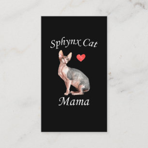 Sphynx mama Cat Lover Pet Moeder Visitekaartje