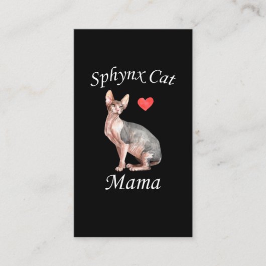 Sphynx mama Cat Lover Pet Moeder Visitekaartje (Voorkant)