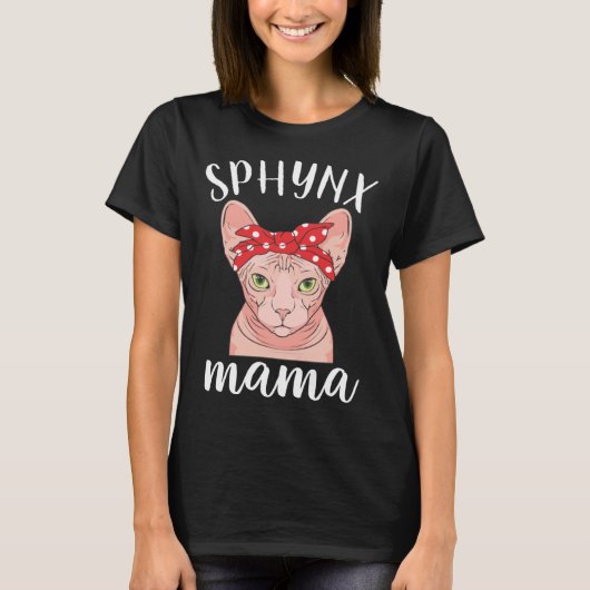 Sphynx Mama Haarloze Kat Moeder Vrouwen T-shirt (Voorkant)