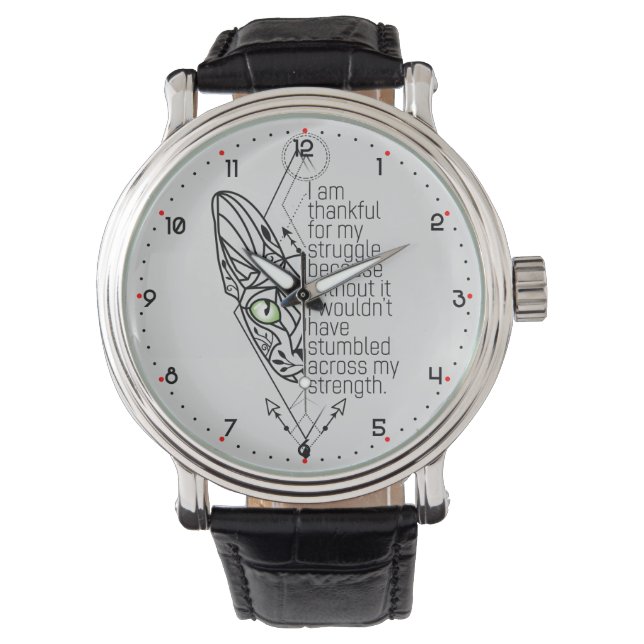 😻 Sphynx met verstand Horloge (Voorkant)