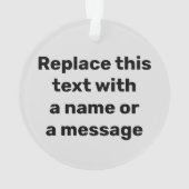 😻 Sphynx met wijsheid, aangepaste tekst Ornament (achterkant)