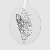 😻 Sphynx met wijsheid, aangepaste tekst Ornament (voorkant)