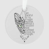 😻 Sphynx met wijsheid, aangepaste tekst Ornament (voorkant)