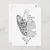 😻 Sphynx met wijsheid Briefkaart (Voorkant / Achterkant)