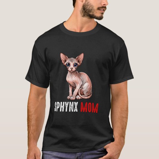 Sphynx moeder, grappige sphynx kat t-shirt (Voorkant)