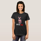 Sphynx moeder, grappige sphynx kat t-shirt (Voorkant volledig)