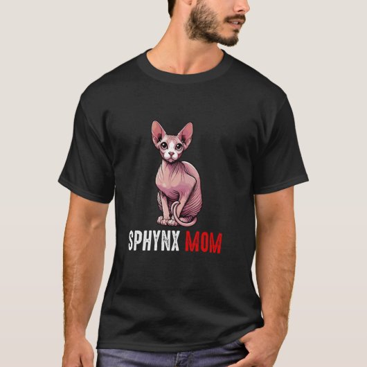 Sphynx moeder, grappige sphynx kat t-shirt (Voorkant)
