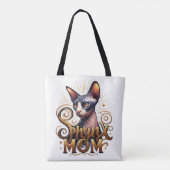 Sphynx Moeder Mam Kat Liefhebber Vrouwen Tote Bag (Achterkant)