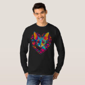 Sphynx Naaktkat Hart T-shirt (Voorkant volledig)
