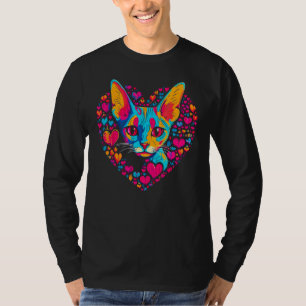 Sphynx Naaktkat Hart T-shirt