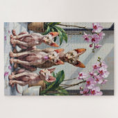 Sphynx Orchidee Botanische Kunst Legpuzzel (Horizontaal)