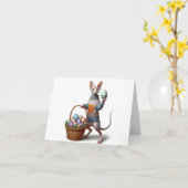 Sphynx Pasen Downloadbare Wenskaart Kaart (Gele Bloem)