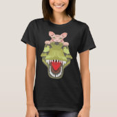 Sphynx Riding A T-Rex Dinosaur Hairless Cat Lover T-shirt (Voorkant)