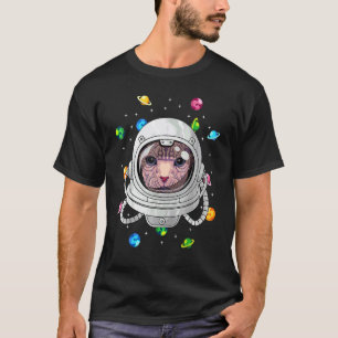 Sphynx Ruimtevaartkat Diep In De Kosmische Ruimte T-shirt
