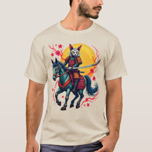 Sphynx Samurai Rijdt Paard - Kersenbloesem Sakur T-shirt