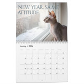 Sphynx Speaks: Editable Monthly Cat Humor Art Kalender (Jan 2026)