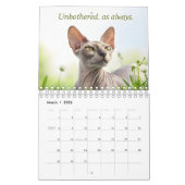 Sphynx Speaks: Editable Monthly Cat Humor Art Kalender (Mar 2026)