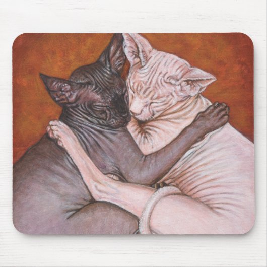 Sphynx Sphinx Cat Cats Nap Time Muismat (Voorkant)