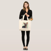 Sphynx Sphinx Cat Cats Sunitha Grote Tote Bag (Voorkant (model))
