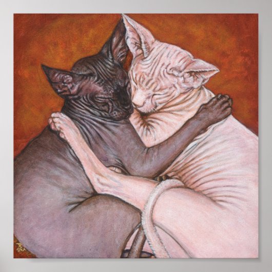 Sphynx Sphinx Cat Painting Art Poster (Voorkant)