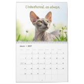 Sphynx spreekt: Bewerkbare maandelijkse kattenhumo Kalender (Mar 2027)