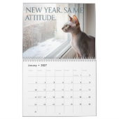Sphynx spreekt: Bewerkbare maandelijkse kattenhumo Kalender (Jan 2027)