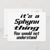 Sphynx Thding Design Briefkaart (Voorkant / Achterkant)