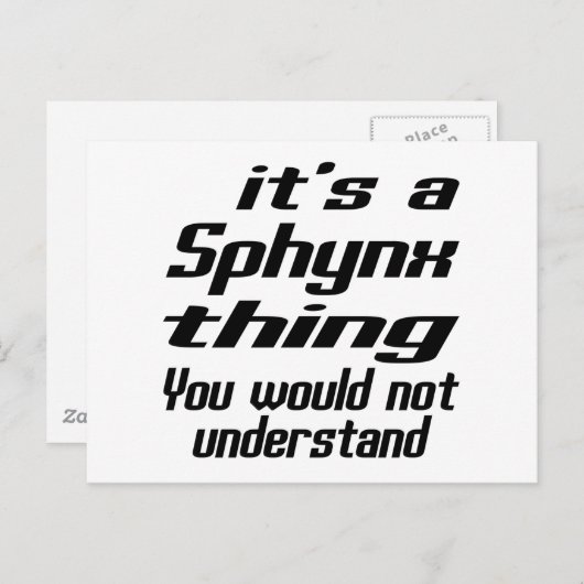 Sphynx Thding Design Briefkaart (Voorkant / Achterkant)