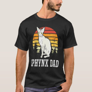 Sphynx vader katachtige haarloze kat kitten t-shirt