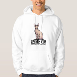 Sphynx Vibe – Geen Vacht, 100% Attitude Hoodie