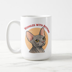 Sphynxkat met karaktervolle rimpels Kunst Koffiemok
