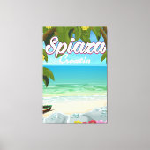 Spiaza Kroatië strandvakantie-poster Canvas Afdruk (Voorkant)
