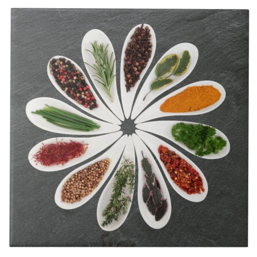 Spice Bloom Art Kitchen Tegeltje (Voorkant)