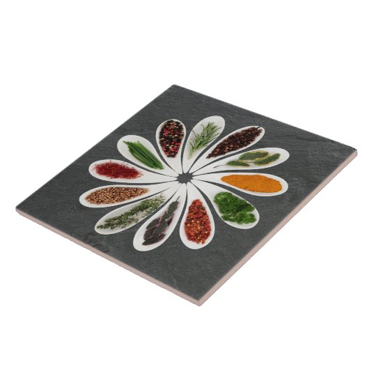 Spice Bloom Art Kitchen Tegeltje (Zijkant)