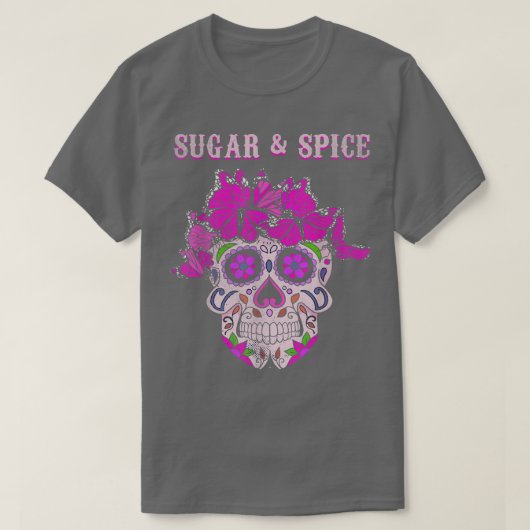 Spice Butterfly Sugar Bone Soulds Day Muertos Day  T-shirt (Design voorkant)