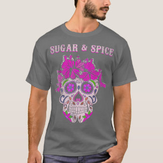 Spice Butterfly Sugar Bone Soulds Day Muertos Day  T-shirt