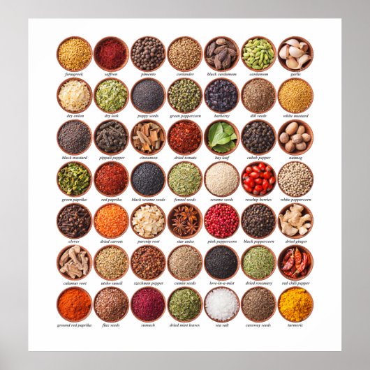 Spice Chart Poster - SRF (Voorkant)