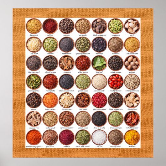 Spice Chart Poster - SRF (Voorkant)