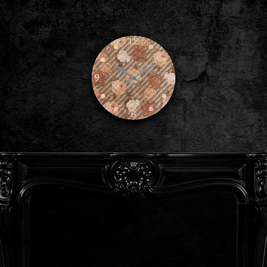  Spice Copper Roos | Perzik en verbrand Sinaasappe Ronde Klok