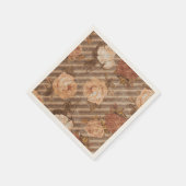 Spice Copper Roos | Perzik en verbrand Sinaasappe Servet (Hoek)