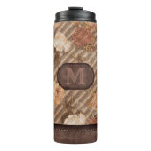 Spice Copper Roos | Rustiek bloemenmonogram Thermosbeker (Voorkant)