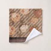  Spice Copper Roos | Rustiek kunstleer Bad Handdoek (Wasdoekje)