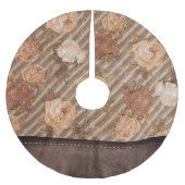  Spice Copper Roos | Rustiek kunstleer Kerstboom Rok (Voorkant)