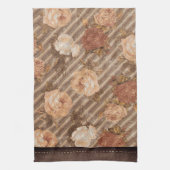 Spice Copper Roos | Rustiek kunstleer Theedoek (Verticaal)