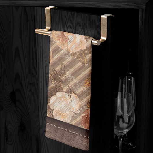  Spice Copper Roos | Rustiek kunstleer Theedoek