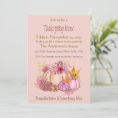 Spice en Nice roze pompoen Thanksgiving Kaart (Staand voorkant)