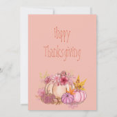 Spice en Nice roze pompoen Thanksgiving Kaart (Achterkant)