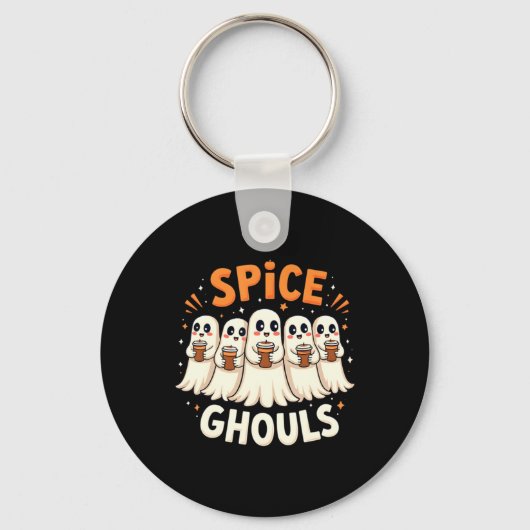 Spice Ghouls Halloween Geest Pompoen Sleutelhanger (Voorkant)