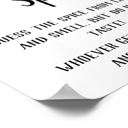 Spice It Up: Noem het Spice Vrijgezellenfeest spel Poster (Hoek)